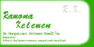 ramona kelemen business card